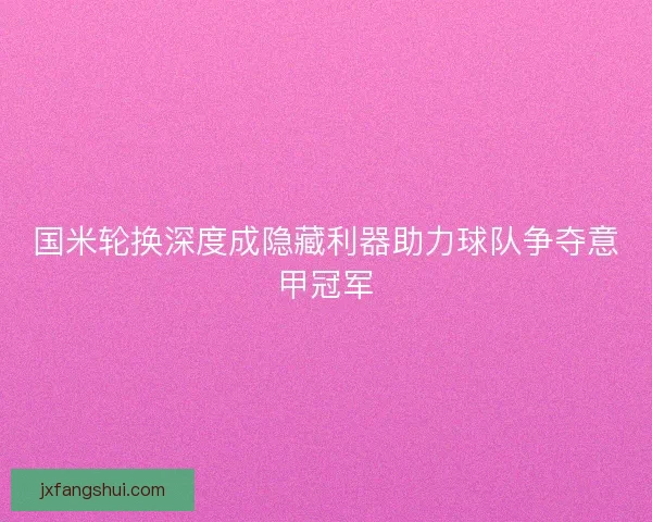 国米轮换深度成隐藏利器助力球队争夺意甲冠军